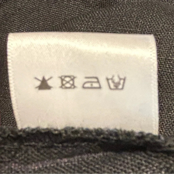 DANZY Sz XL 100% Linen Black With White  Stripe A-Line Maxi Skirt - Picture 8 of 8